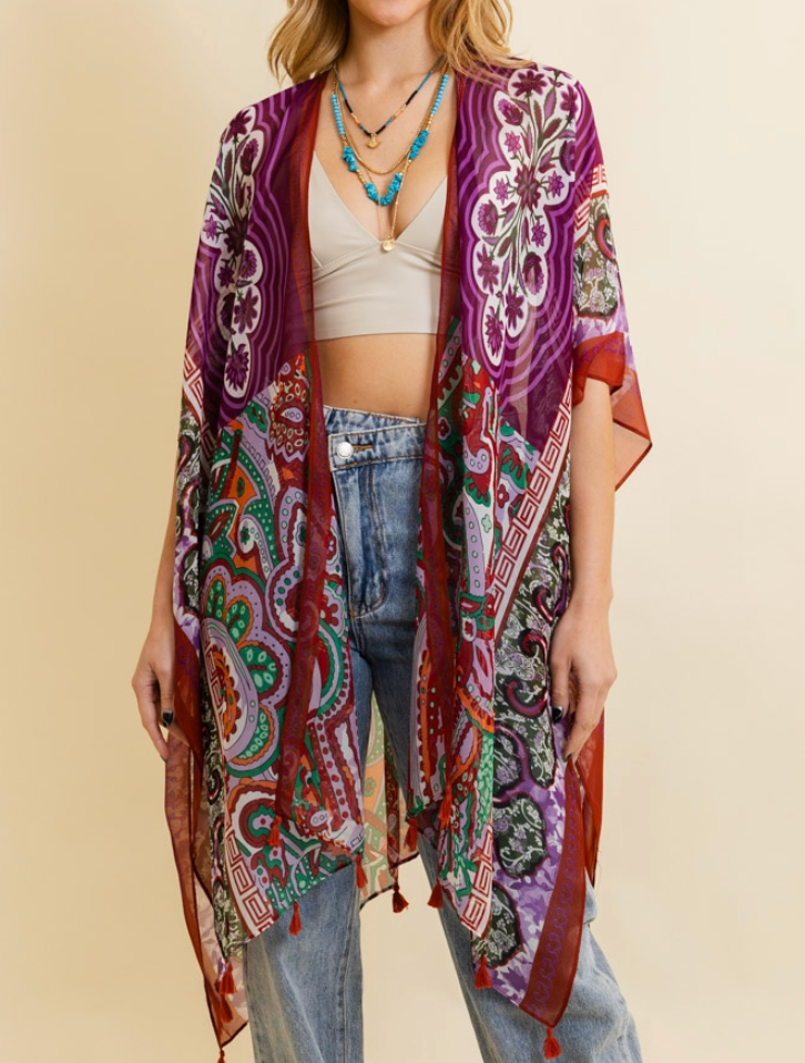 Paisley Print kimono