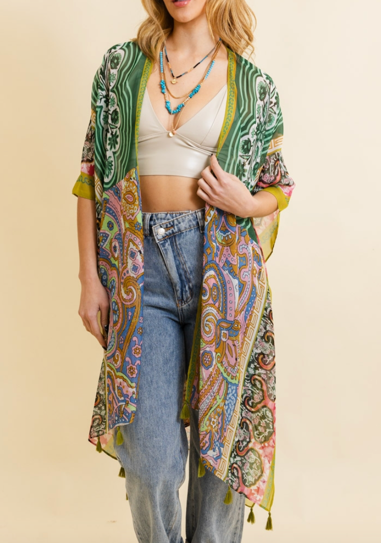 Paisley Print kimono