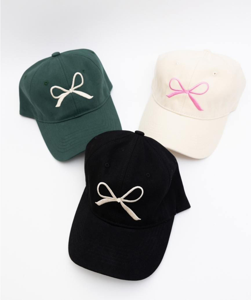 Bow Embroidered Ball Cap