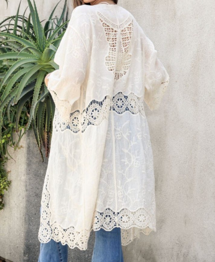 Breanna Embroidered Kimono
