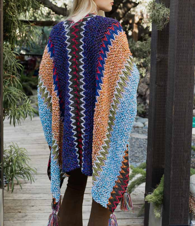 Dalila Colorful Ruana/ Cardigan