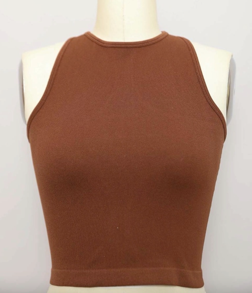 Elsa High Neck Racerback crop top