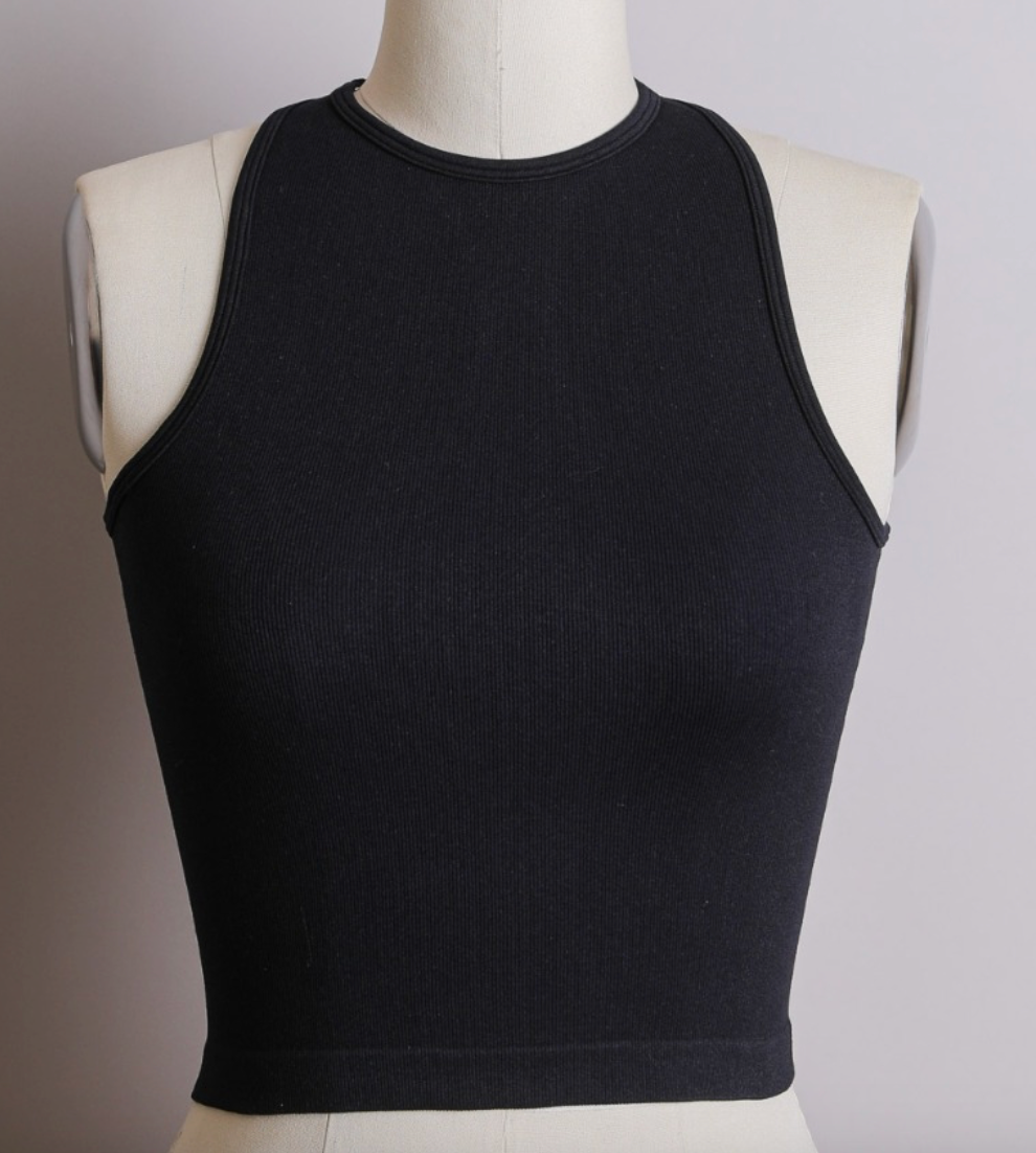 Elsa High Neck Racerback crop top
