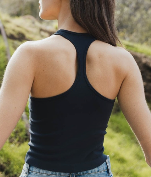 Elsa High Neck Racerback crop top