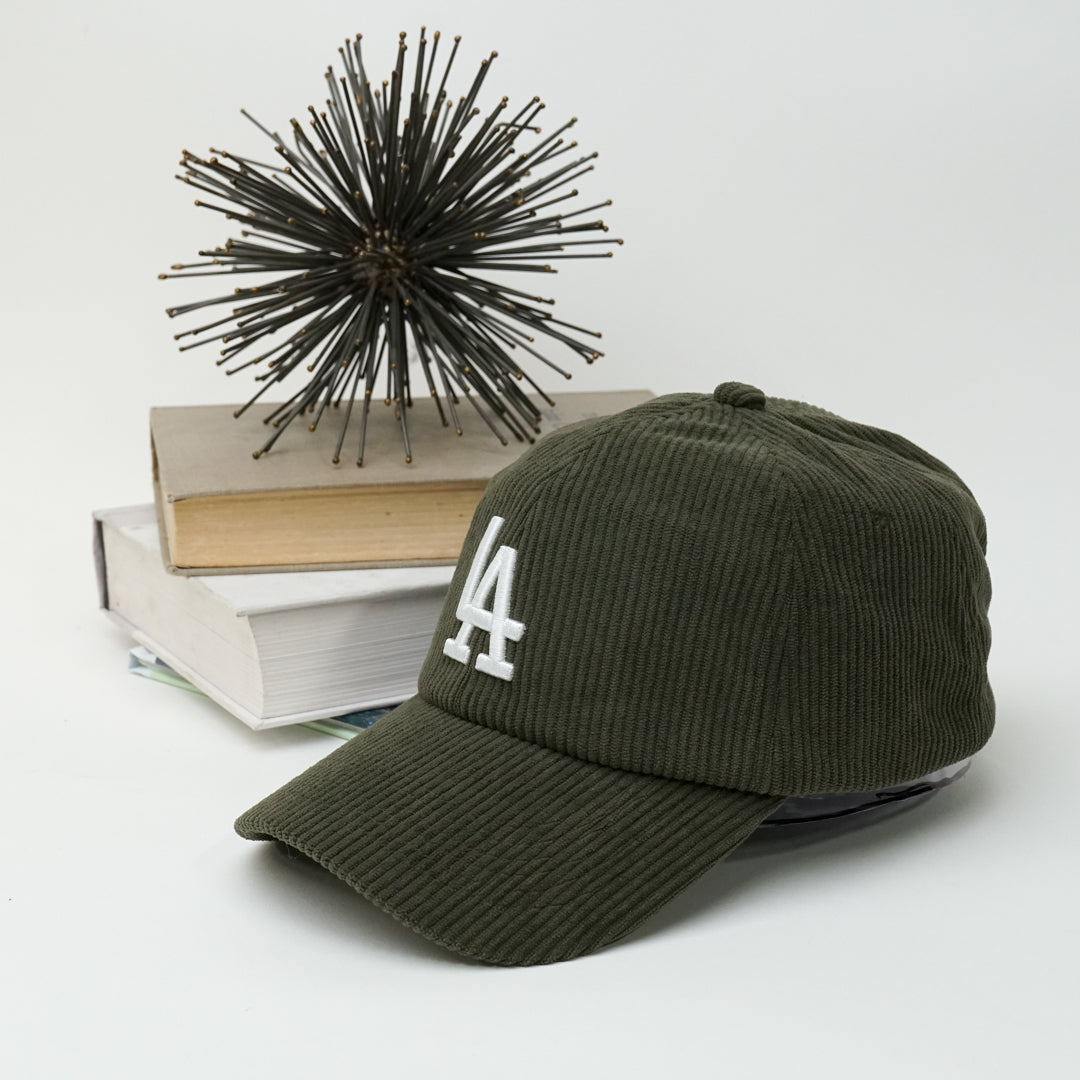 Los Angeles Adjustable Strap Baseball Cap | One size fist most | LA Logo Corduroy