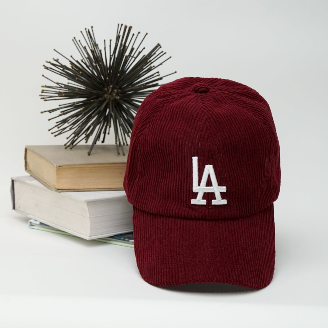 Los Angeles Adjustable Strap Baseball Cap | One size fist most | LA Logo Corduroy