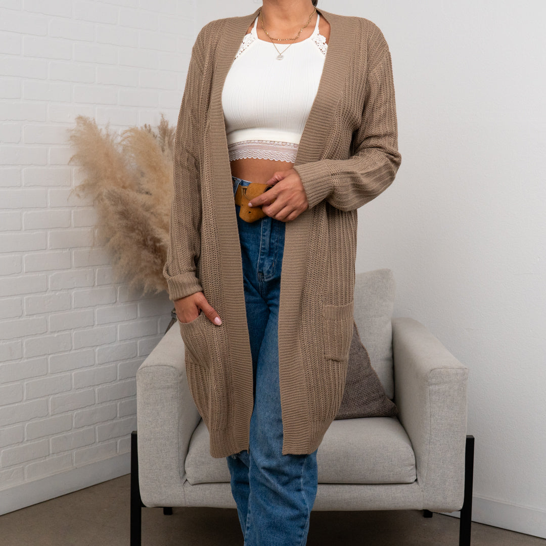 Breanna Waffle Knit Cardigan