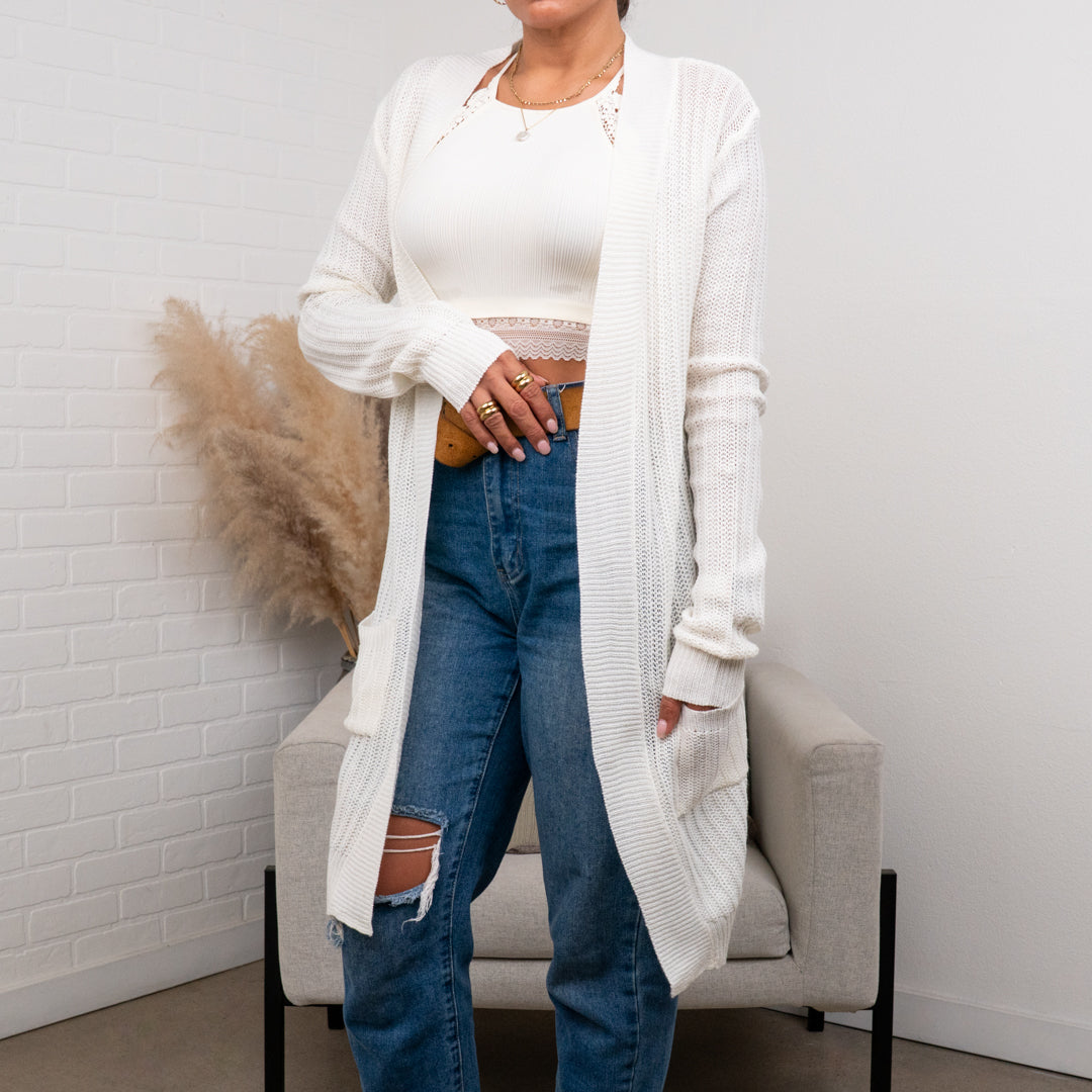 Breanna Waffle Knit Cardigan
