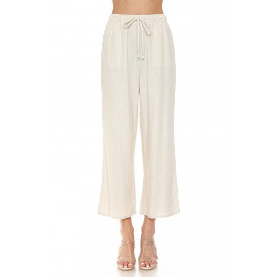 Linen crop pants