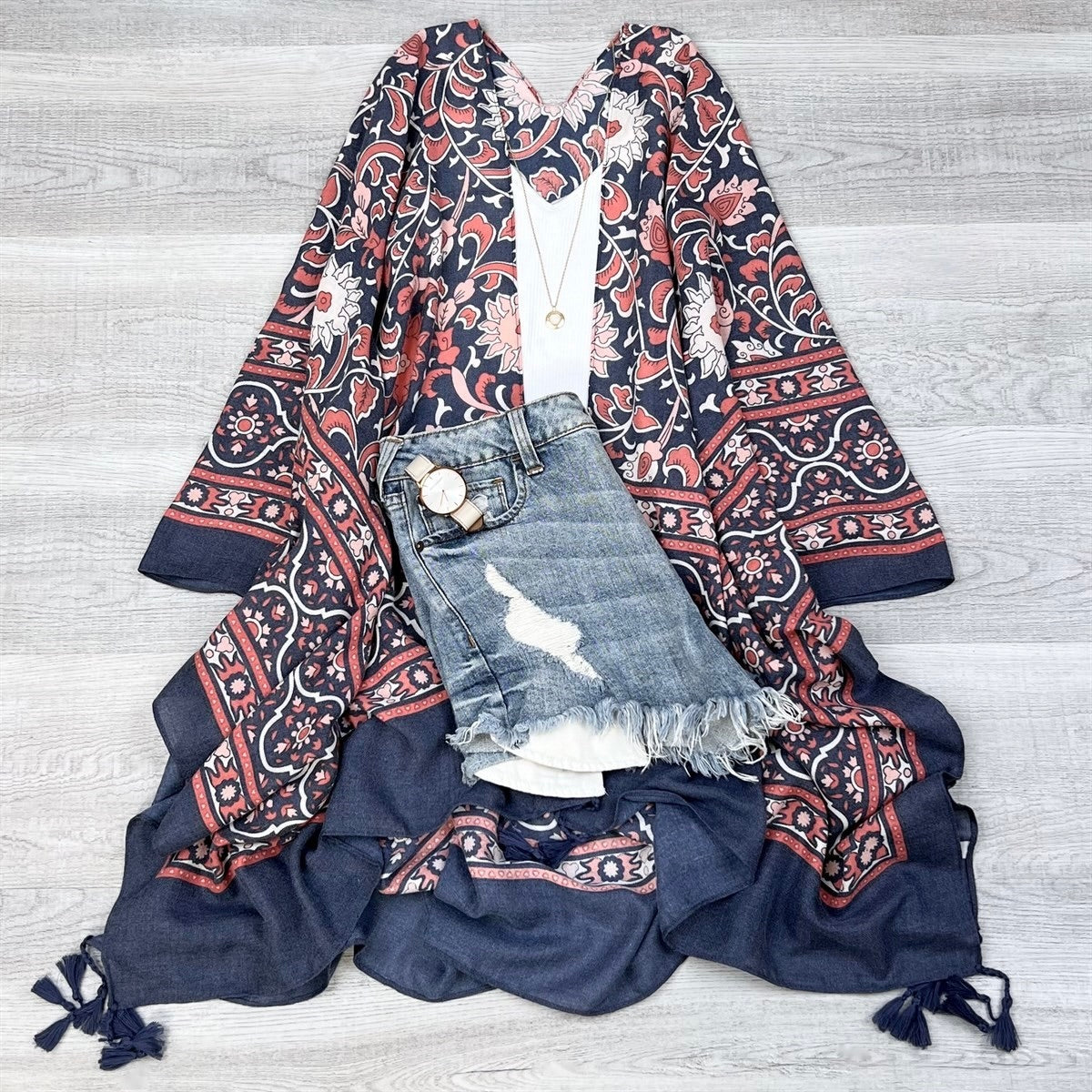 Morocco Tassels Kimono