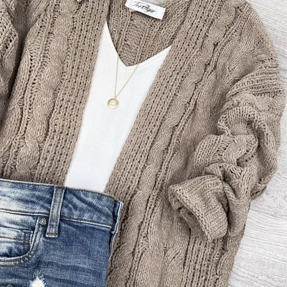 Super Soft Cable knit Cardigan