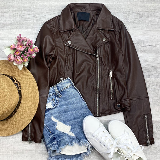Moto Faux Leather Jacket