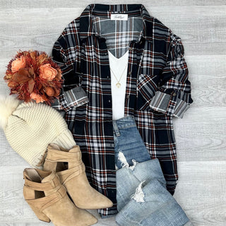Regi Super soft comfy Plaid button up Oversized