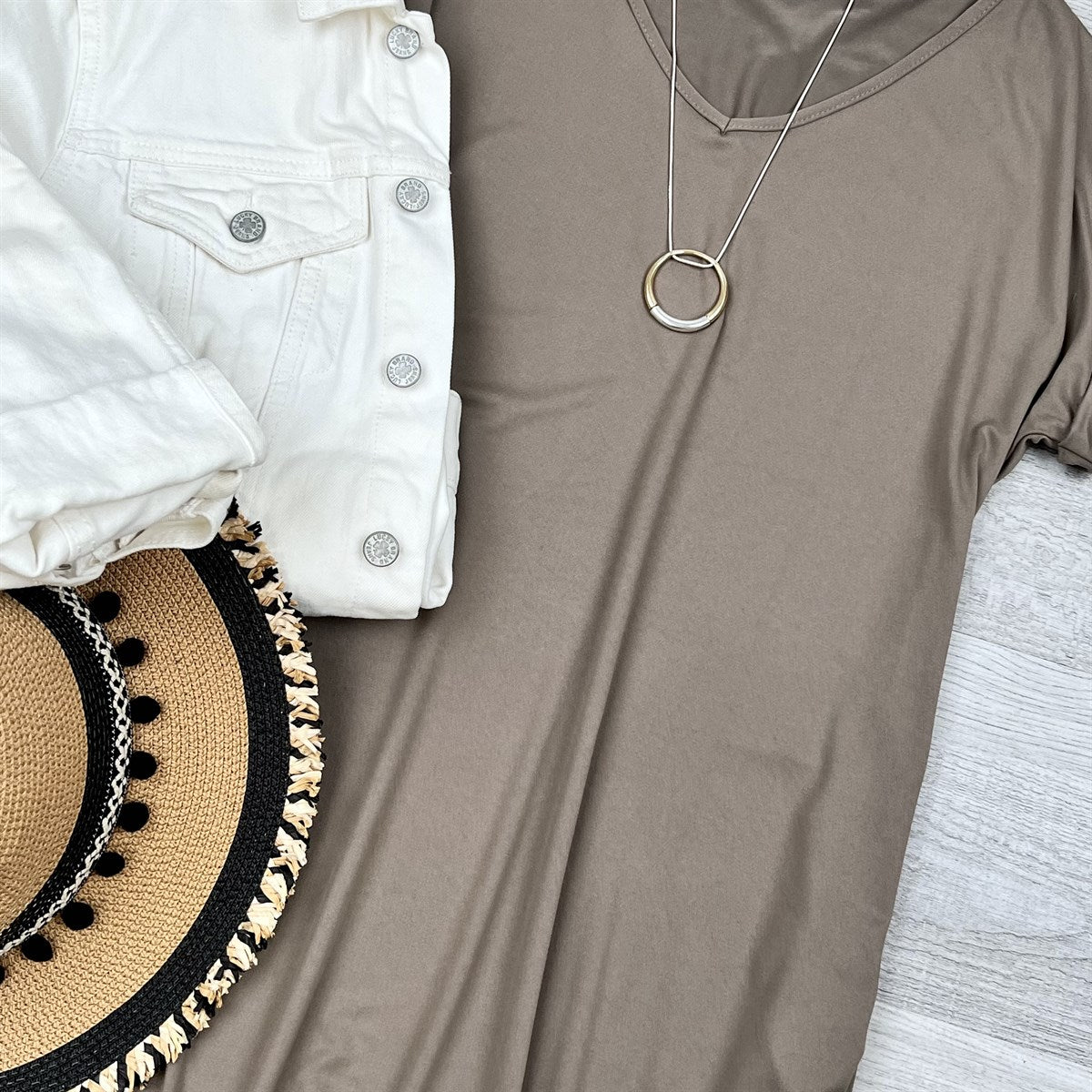 V-neck T-shirt pocket Dress