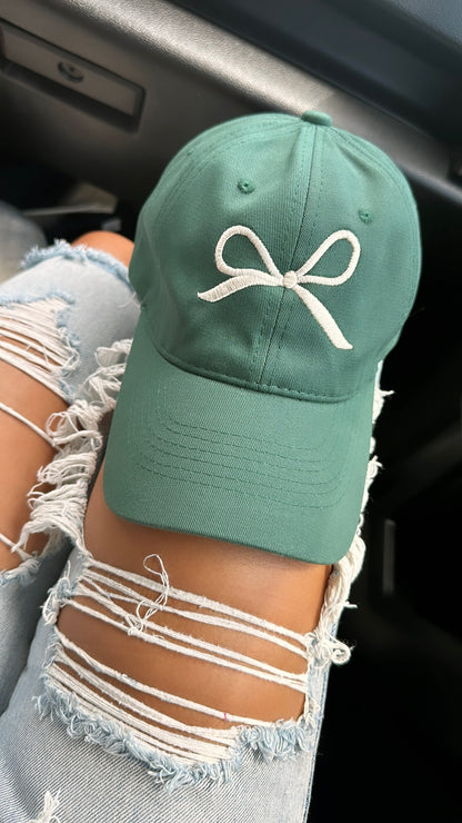 Bow Embroidered Ball Cap