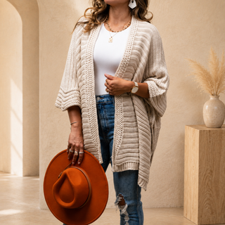 Emma Ribbed  Knit Ruana