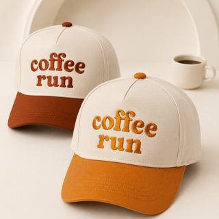 Coffee Run Snapback A Frame Baseball Hat
