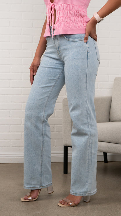 Clara High-Waisted Sparkle Jeans Must Have 30" Inseam