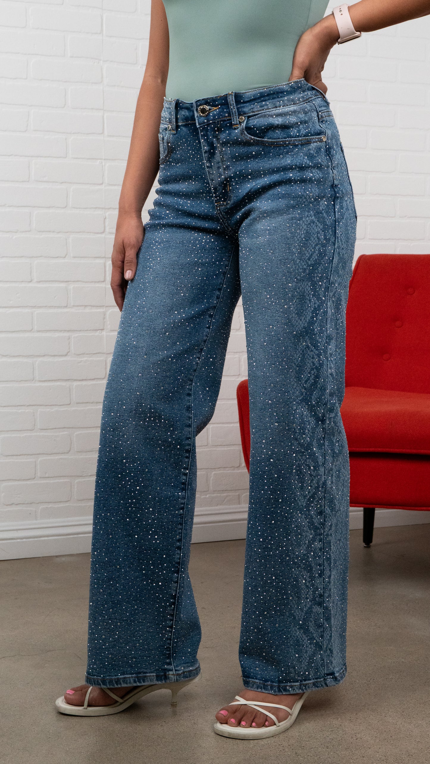 Viper Rhinestone Jeans 30" Inseam