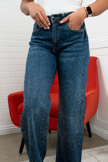 Crystal High-Waisted Sparkle Jeans Must Have
