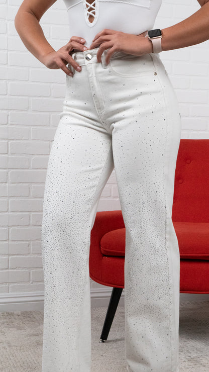 Crystal High-Waisted Sparkle Jeans Must Have