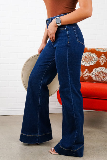 Mila High-Waisted Wide Bottom Jeans
