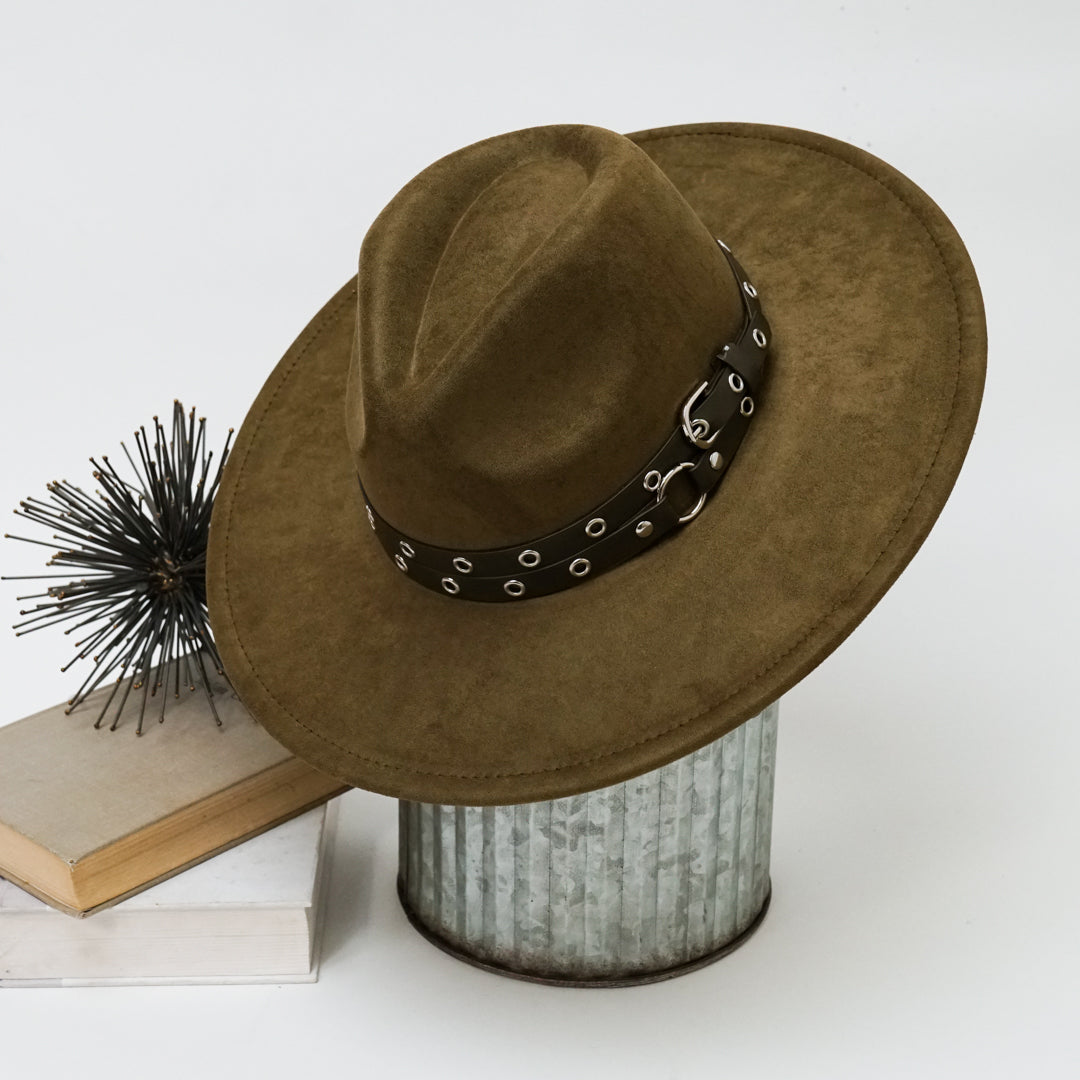 Stevie Buckle Strap Fedora Hat