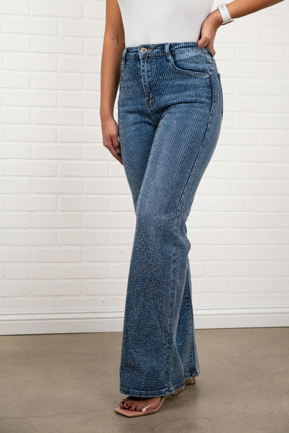 Angelina straight leg light wash high waisted denim