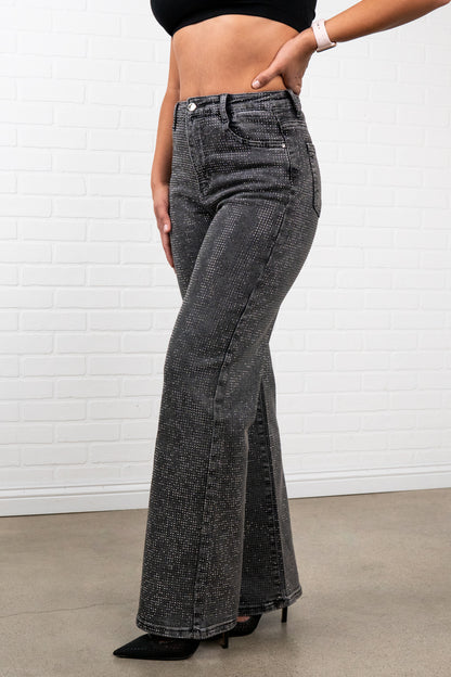 Angelina straight leg light wash high waisted denim