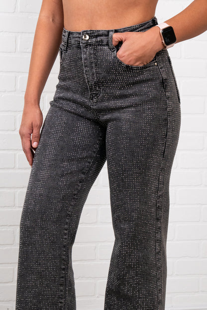 Angelina straight leg light wash high waisted denim