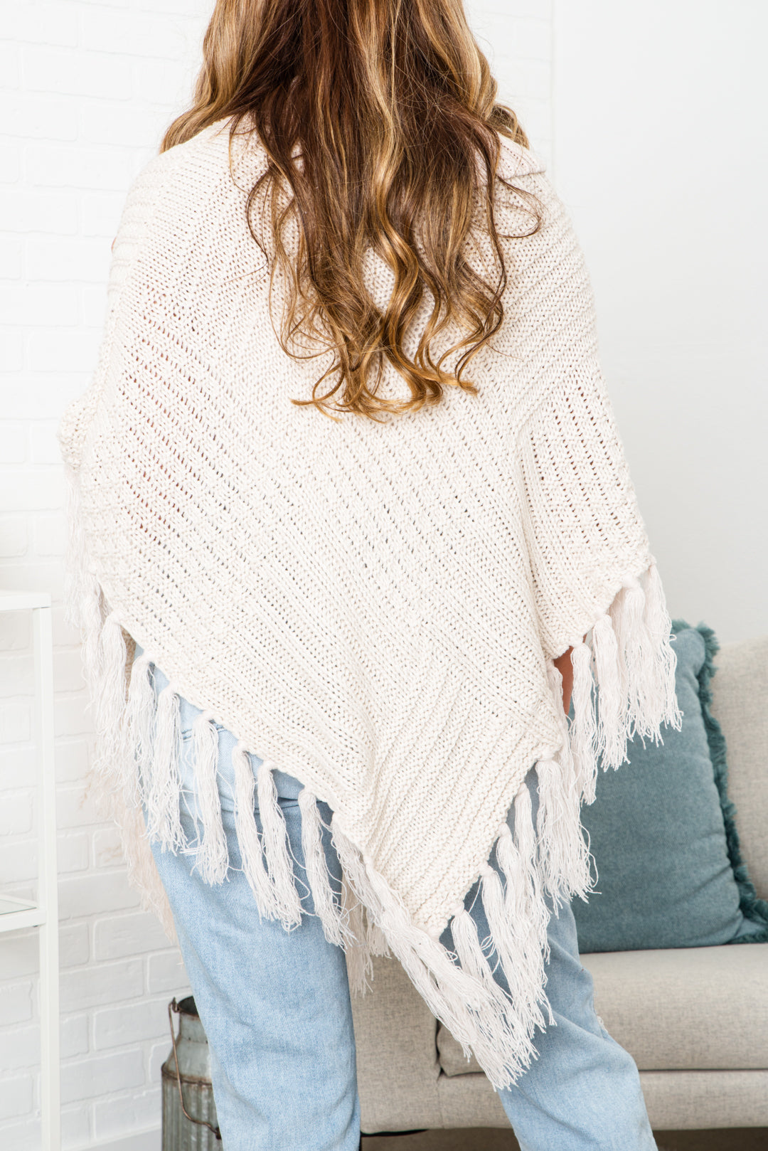 Valeria Turtle Neck Knit Poncho