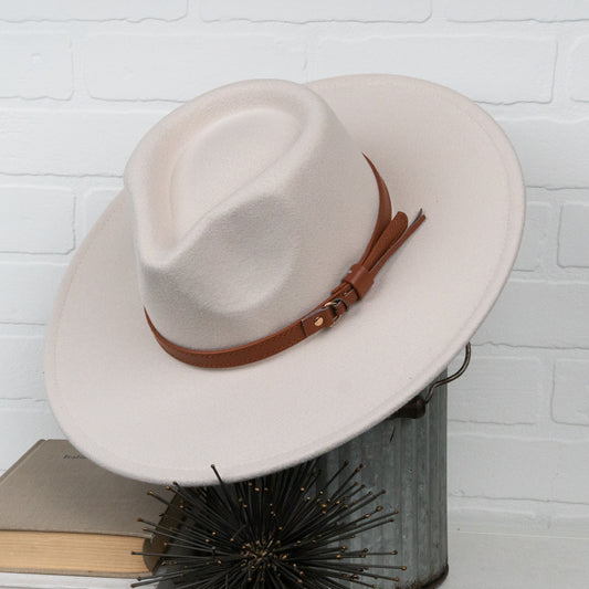 Jessie Flat Brim Buckle Hat