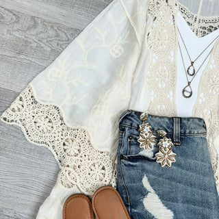 Breanna Embroidered Kimono