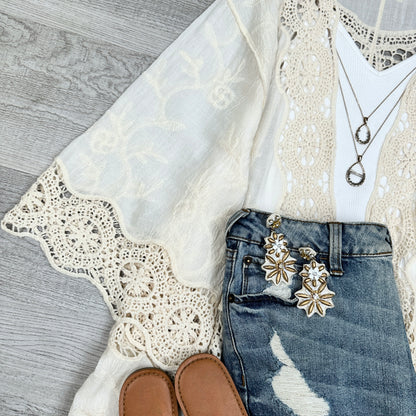 Breanna Embroidered Kimono