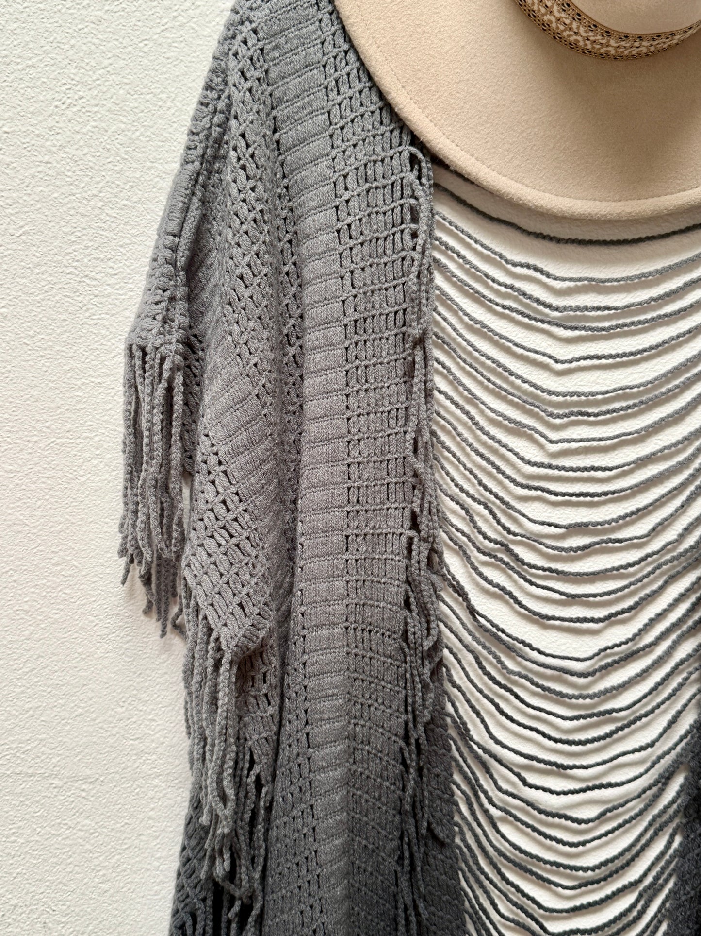 Eli Fringe Ombre ruana/ Cardigan