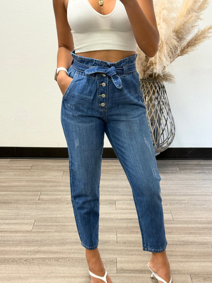 Jenny Cropped Jeans – Women's High-Waisted Slim Fit