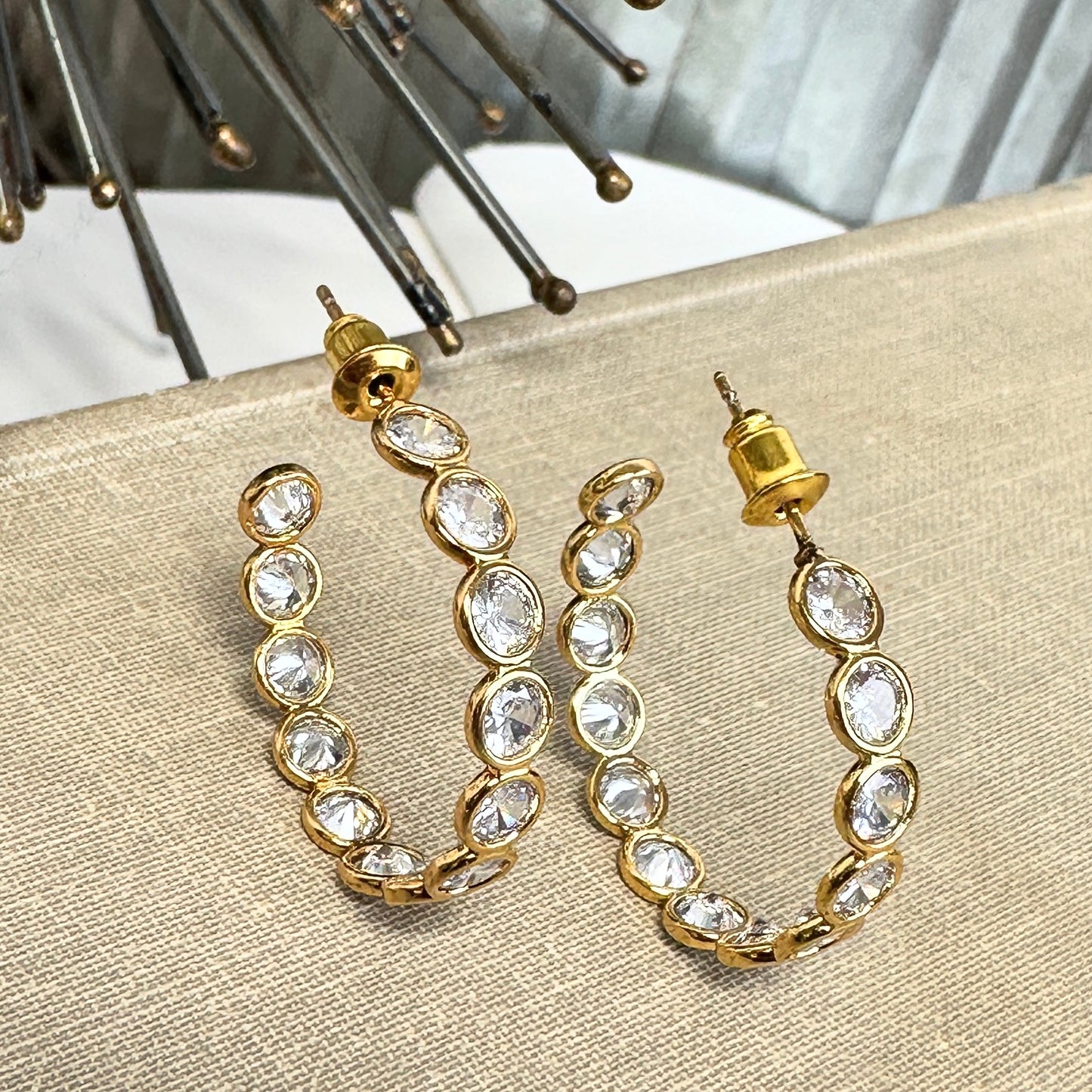 Harper Rhinestone Hoops