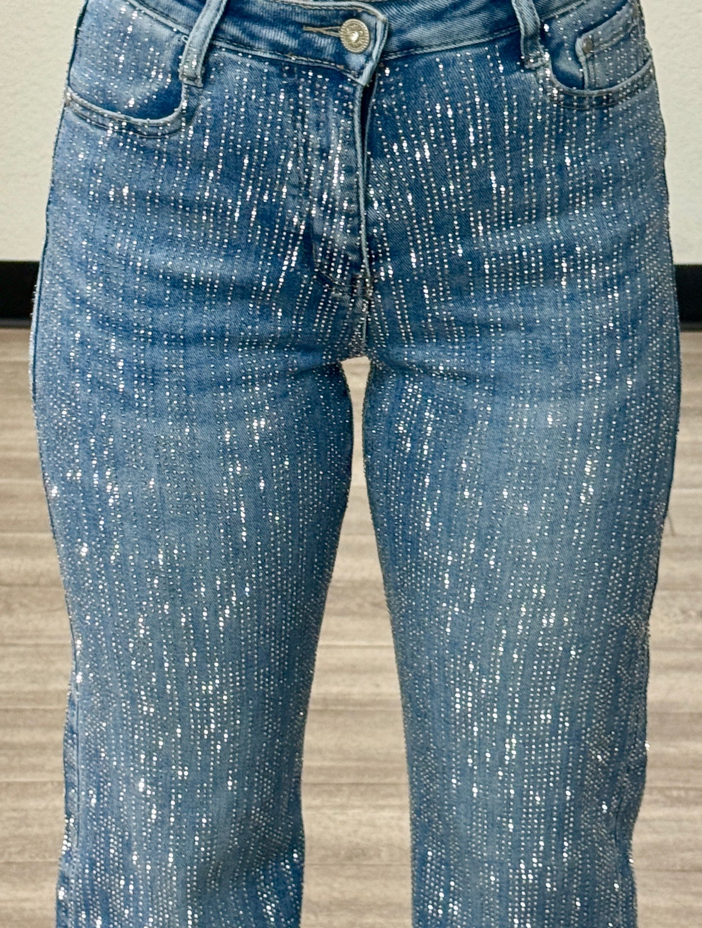 Anna straight leg light wash high waisted denim