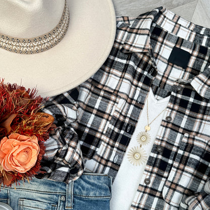 Luna Crop Top Flannel