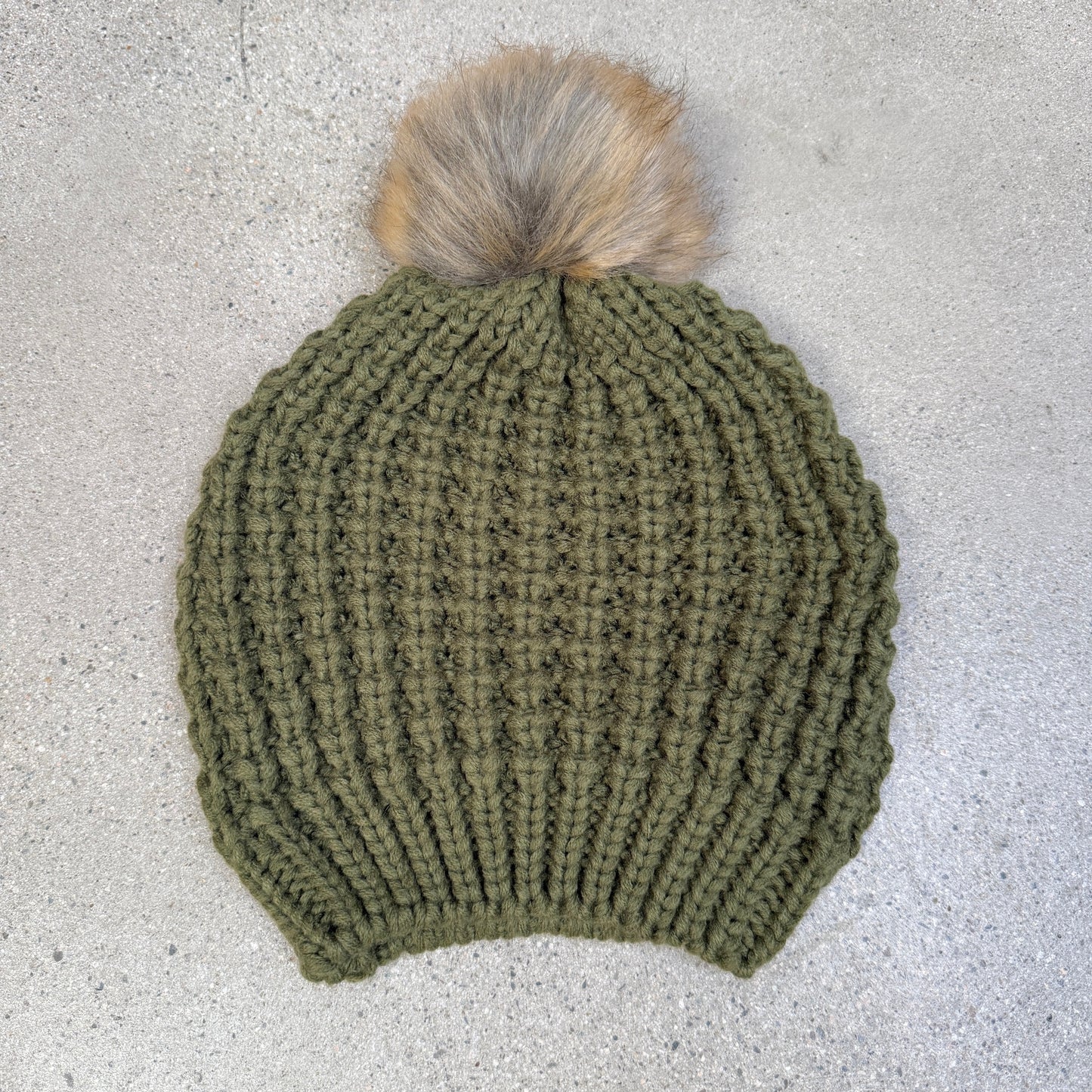 Aspen Textured Knit Beanie with Pom