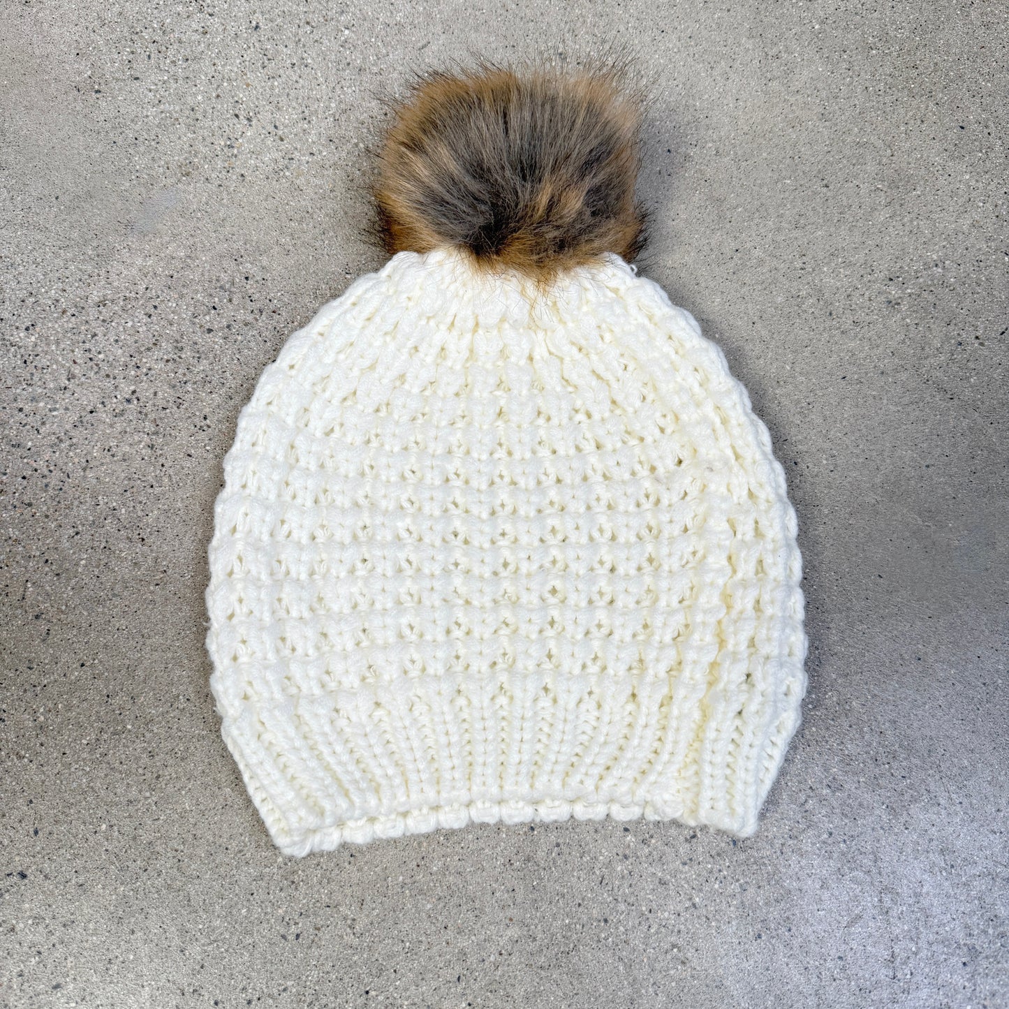 Aspen Textured Knit Beanie with Pom Pom