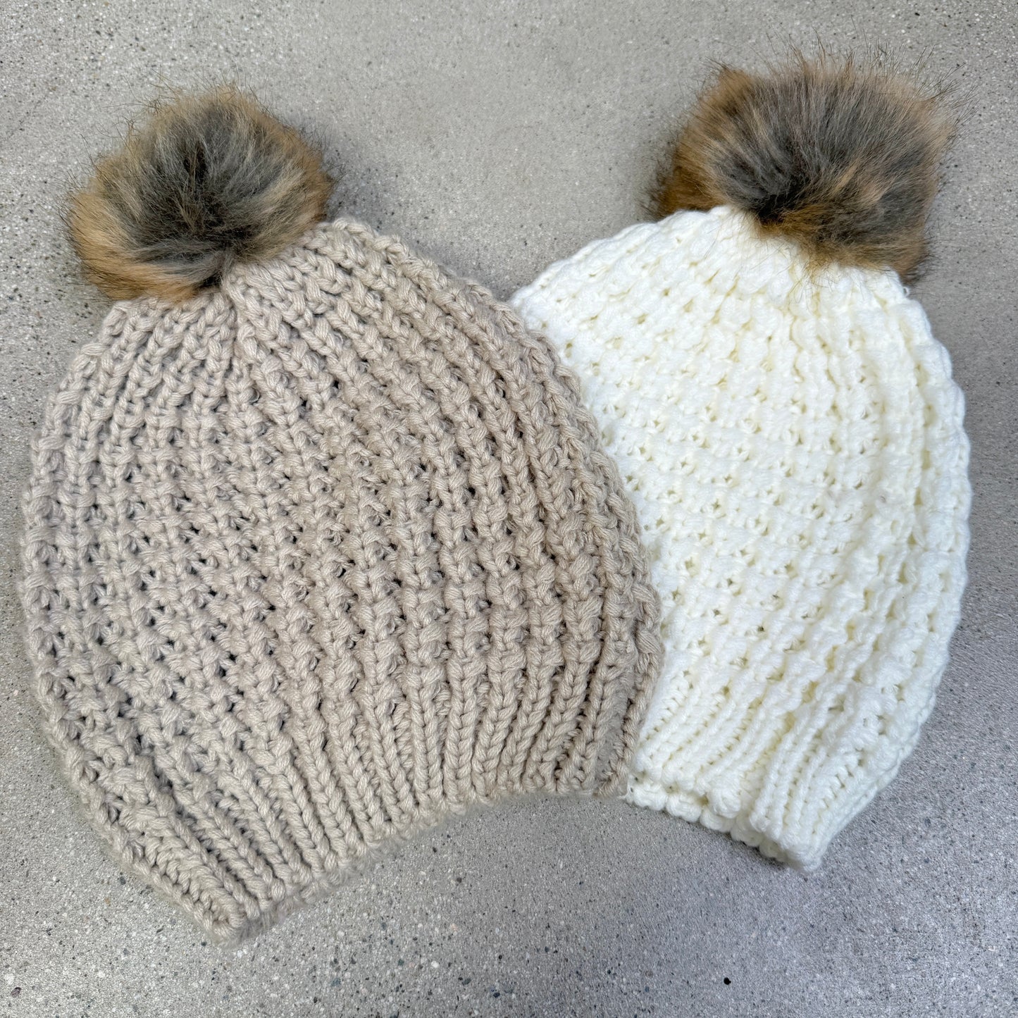 Aspen Textured Knit Beanie with Pom Pom