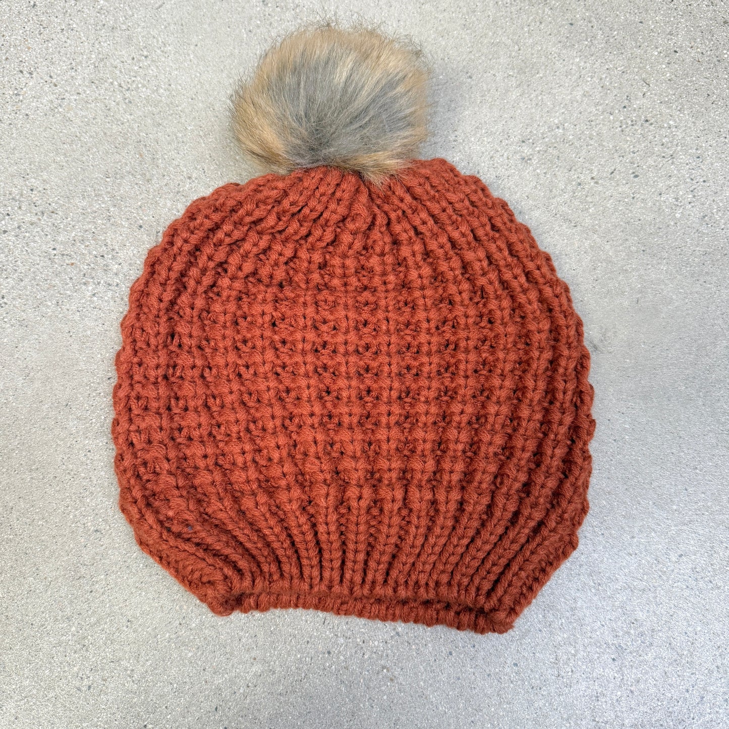 Aspen Textured Knit Beanie with Pom Pom