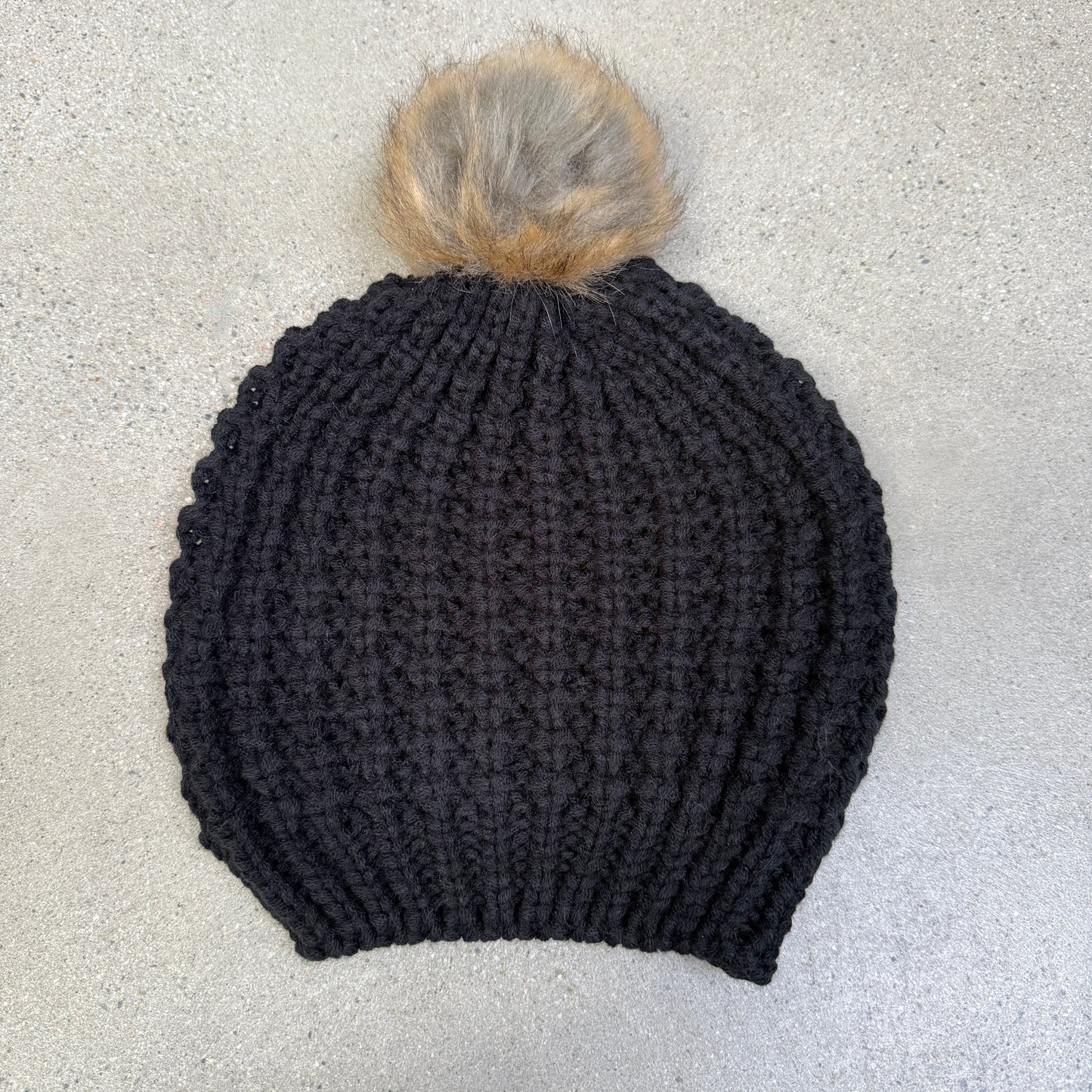 Aspen Textured Knit Beanie with Pom Pom