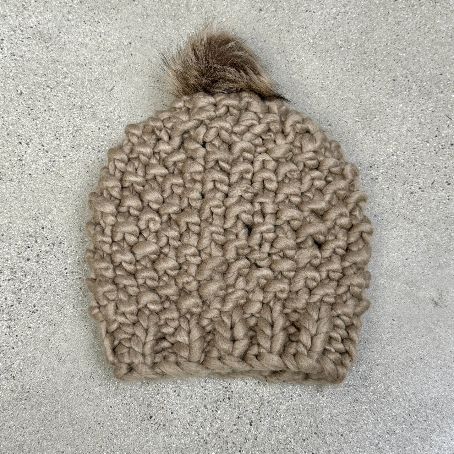 Chunky Knit Beanie with Pom