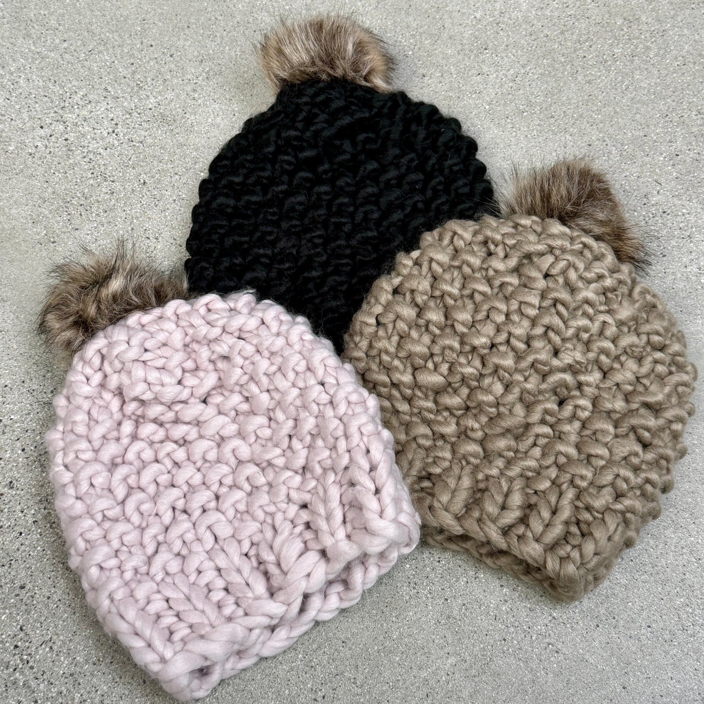 Chunky Knit Beanie with Pom