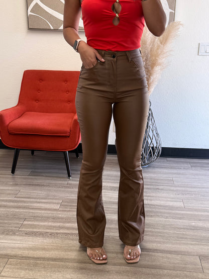 Sofia Pleather flare jeans 30"-31"