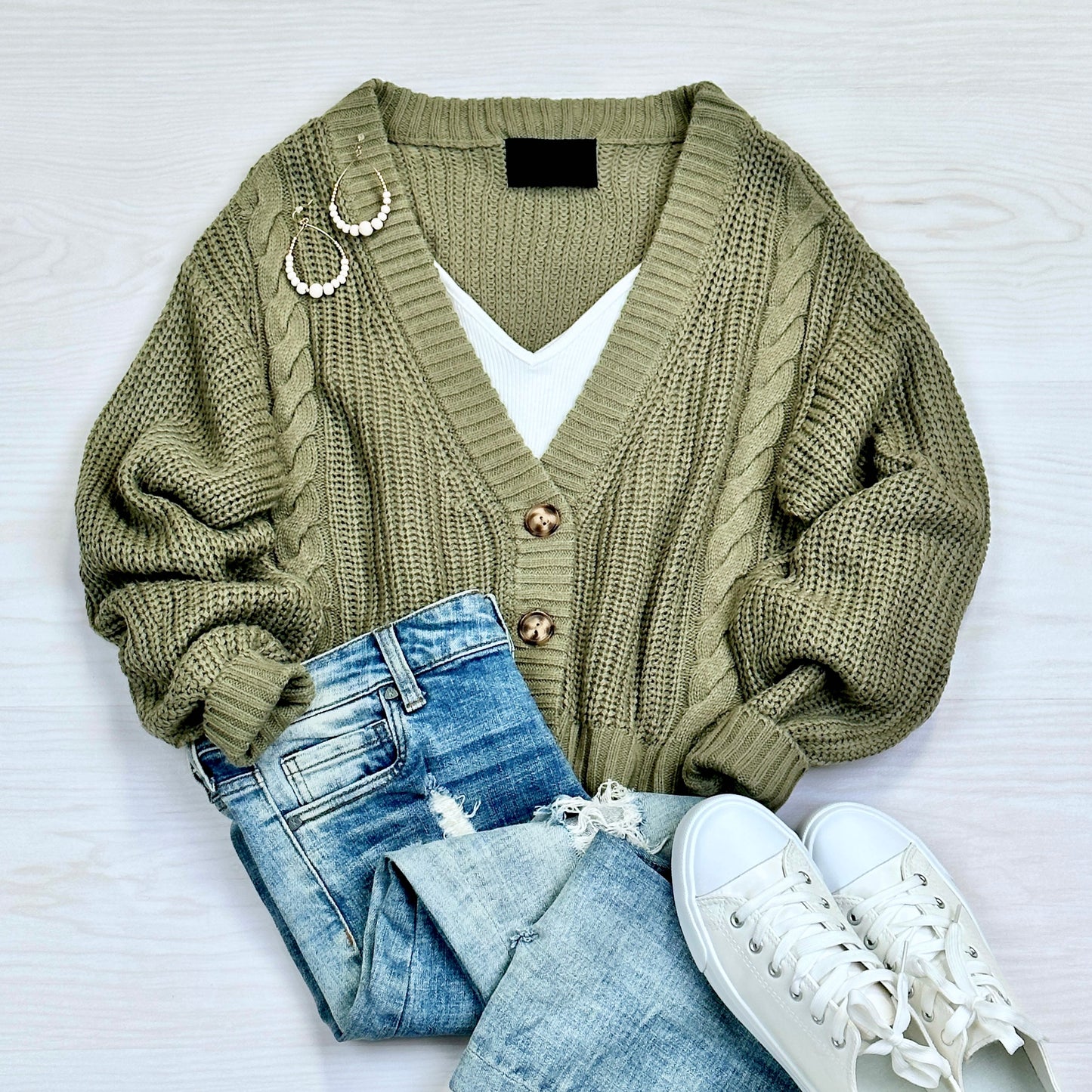 Izabet Crop Knit Cardigan