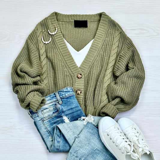 Izabet Crop Knit Cardigan
