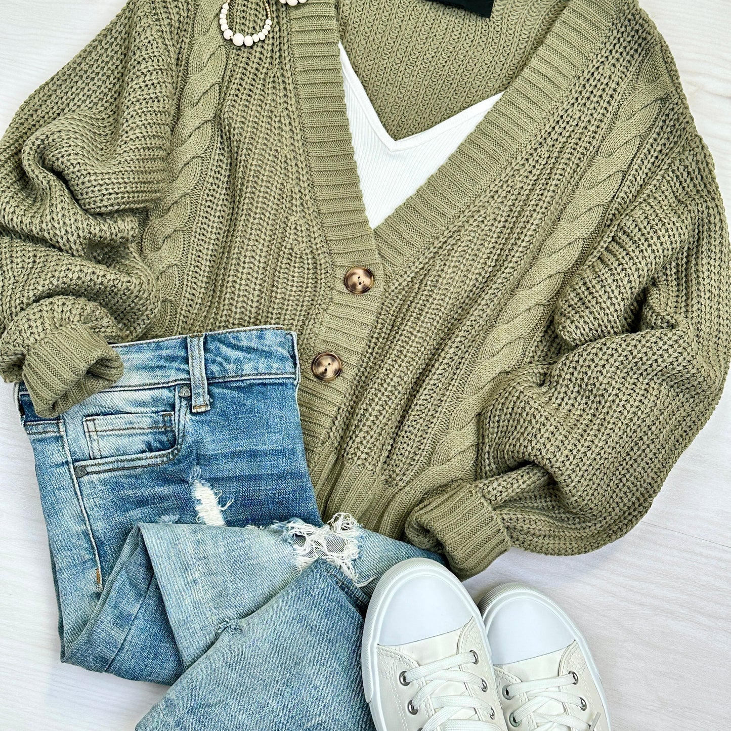 Izabet Crop Knit Cardigan